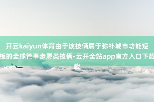 开云kaiyun体育由于该技俩属于弥补城市功能短板的全球管事步履类技俩-云开全站app官方入口下载