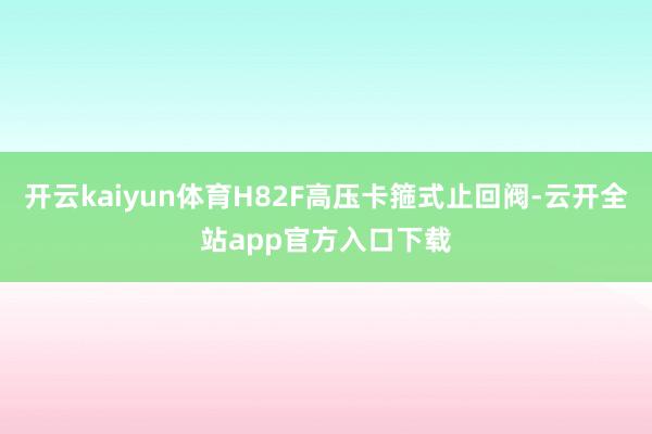 开云kaiyun体育H82F高压卡箍式止回阀-云开全站app官方入口下载