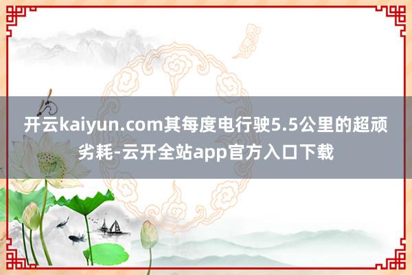 开云kaiyun.com其每度电行驶5.5公里的超顽劣耗-云开全站app官方入口下载